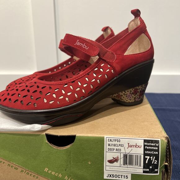 Jambu Adventure Designs Calypso Deep Red Size 7.5 - Picture 1 of 5